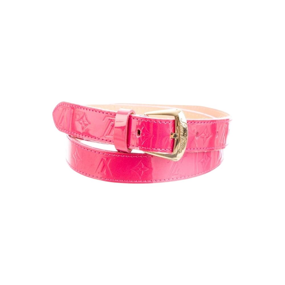 Louis Vuitton Pink Vernis LV Monogram belt S sz
